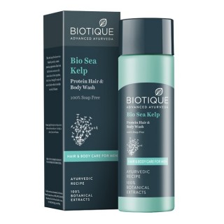Biotique Advanced Ayurveda Bio Sea Kelp Protein Hair & Body Wash 100% Soap Free, 120 ml